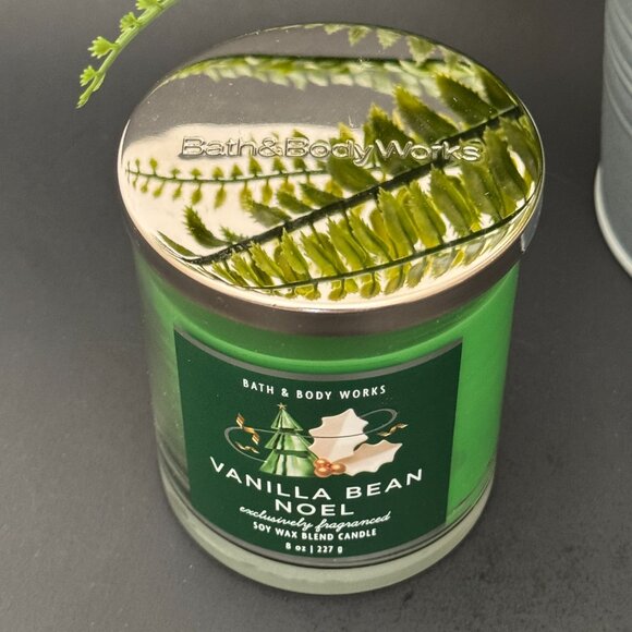 BBW Vanilla Bean Noel Bath & Body Works Single Wick Candle - Picture 4 of 10